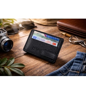 Legend Leather Diga 1002 Hakiki Deri Klipsli Erkek Kartlık Cüzdan (Siyah)