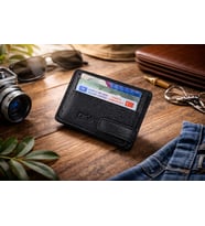 Legend Leather Diga 1002 Hakiki Deri Klipsli Erkek Kartlık Cüzdan (Siyah)