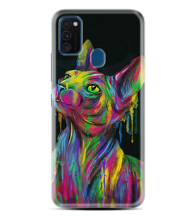 Samsung M21 M22 M23 M30 M31S M32 Kılıf Desenli Silikon Color Cat 1754