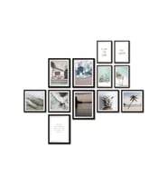 MeGon 12 Parça Dekoratif Mdf Tablo Seti Çerçeve Görünümlü DKJ049 044 1220107