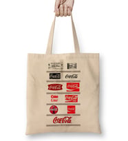 Coca Cola Logo Bez Çanta Uzun Saplı