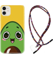Apple iPhone 11 12 13 Mini Kılıf Boyun Asklı Rasta Silikon Avo Şekerto 1626