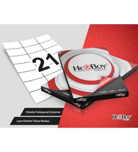Herboy HB-1124 Beyaz Lazer Etiket A4, 70mm x 42,43mm