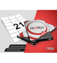 Herboy HB-1124 Beyaz Lazer Etiket A4, 70mm x 42,43mm
