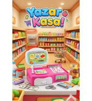 Sesli Işıklı Oyuncak Yazar Kasa Küçük Boy - Aksesuarlı Market Kasası ve Evcilik Seti (Pembe)