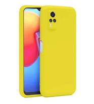 Vivo Y53S Kılıf Nano içi Kadife Silikon - Sarı