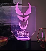 Venom Gece Lambası.16 Renk+Dokunmatik Ve Uzaktan Kumandalı Işık.Hediye olarak mükemmeldir. (Mor)