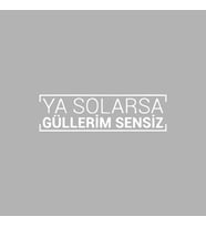 Ya Solarsa Güllerim Sensiz Araba Sticker siyah 16x5 CM (Beyaz)