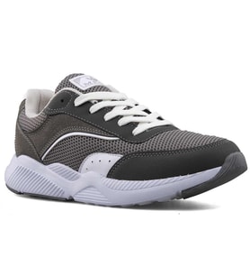 Mega Erkek Rahat İç Taban Fileli Dış Yüzey Bağcıklı Günlük Ayakkabı Sneakers (Füme)