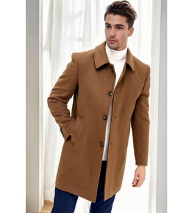 PLT9364 DEWBERRY ERKEK PALTO-CAMEL
