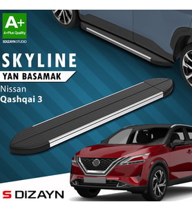 S-Dizayn Nissan Qashqai 3 Skyline Krom Yan Basamak 173 Cm 2021 Üzeri A+ Kalite