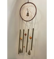 Deprem Zili Çanı Duvar Rüzgar Çanı Zili Feng Shui Ejderha Yılı Metal Wu Lou Kabak Dream Catcher Budh