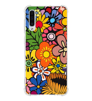 PrintiFy Samsung Galaxy A50s Uyumlu Retro Color 2 Baskılı Şeffaf Köşe Korumalı Antişok Kılıf