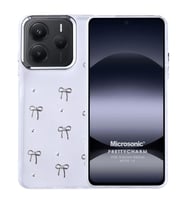 Microsonic Xiaomi Redmi Note 14 5G Kılıf PrettyCharm Bow (Gümüş)