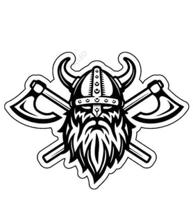 Sakallı savaşçı Viking araba Sticker Yapıştırması