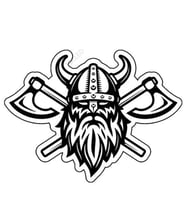 Sakallı savaşçı Viking araba Sticker Yapıştırması