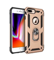 Apple İphone 7 Plus Kılıf Sofya Yüzüklü Silikon Kapak - Gold