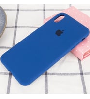 Iphone X Xs Apple Logolu Silikon Lansman Kılıf (Mavi)