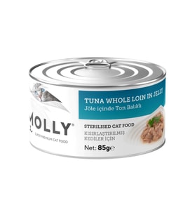 Molly Jöle İçinde Ton Balıklı Kısırlaştırılmış Kedi Konservesi 85 Gr (Krem)