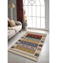 Çok Renkli Otantik Kaymaz Tabanlı Dekoratif Halı RV281 - 100 x 160 cm