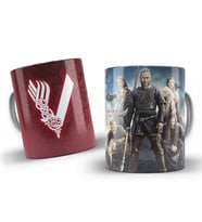 Viking Temalı Özel Tasarım Porselen Kupa Bardak Erkek Hediyesi 330ml