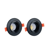  Yuvarlak Siyah Kasa Tak Çalıştır Led Spot Lamba - 2 Adet (Günışığı)