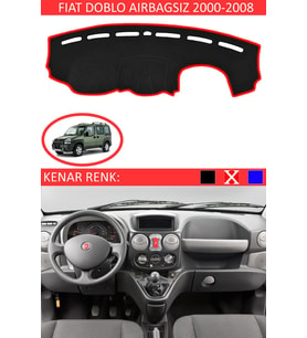 Fiat Doblo D3 2012-2015 İçin Uygun Torpido Koruma Halısı Siyah Kenar Renk Kırmızı