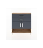 Arges Şifonyer 2 Raflı 2 Çekmeceli 2 Kapaklı 88x30x96 Çam-Antrasit