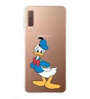 Samsung Galaxy A7 (2018)  Kapak Donald Duck Tasarımlı Şeffaf Silikon Kılıf
