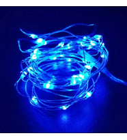 7 METRE ULTRA PARLAK CANLI MAVİ IŞIK SU GEÇİRMEZ MAVİ PİLLİ LED IŞIK MİCRO DÖKME LED SABİT YANAR