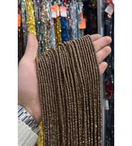 Hematit Taşı Dalgalı Rondela Kesim Mat Kahverengi 4x2mm Doğal Taş Dizi