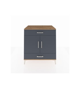 Kronos Şifonyer 2 Raflı 2 Çekmeceli 2 Kapaklı 88x59x96 Çam-Antrasit