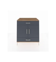 Kronos Şifonyer 2 Raflı 2 Çekmeceli 2 Kapaklı 88x59x96 Çam-Antrasit