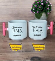 İyi Ki Varsın Hala Kupa Bardak T Pembe Kulplu Halaya Doğum Günü Hediyesi