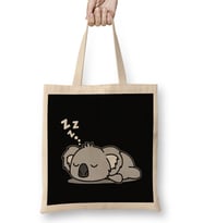Cute Lazy Koala Bear Napping Funny Gift For Zoo Animal Lover Bez Çanta Uzun Saplı
