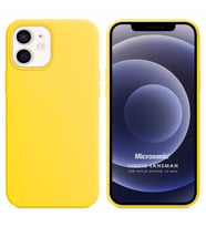 Microsonic Apple iPhone 12 Mini Kılıf Liquid Lansman Silikon Sarı