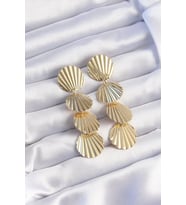 Pirinç Gold Renk Deniz Kabuğu Model Sallantılı Küpe - TJ-BKP9246