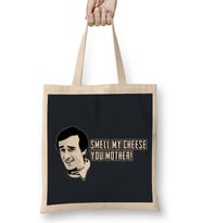 Alan Partridge Smell My Cheese Quote Bez Çanta Uzun Saplı