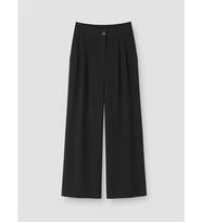 LCW Modest Siyah Beli Lastikli Pileli Kadın Kumaş Pantolon