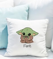 Baby Yoda Grogu Tasarımlı Yastık Kişiye Özel