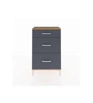 Arges Komodin 3 Çekmeceli 60x30x96 Çam-Antrasit