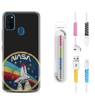 Samsung M21 M22 M23 M30 M31S M32 Kılıf Kablo Koruma Spiral Silikon Nasa 1326