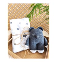 Müslin Battaniye ve Amigurumi Uyku Arkadaşı Seti