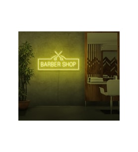 BARBER SHOP Yazılı ve Şekilli Neon Tabela