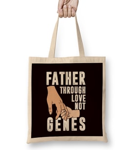Father Through Love Papa Dad Daddy Stepdad Poppa Husband Bez Çanta Uzun Saplı