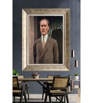 Gümüş Çerçeveli Atatürk Tablo za349