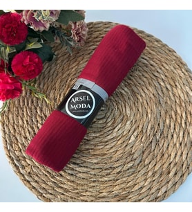 ARSEL MODA Pratik Pliseli Şal Kırmızı PVD0118