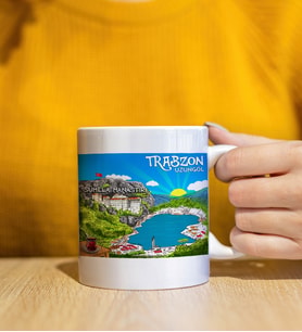 Trabzon Uzungöl Tasarımlı Beyaz Kupa