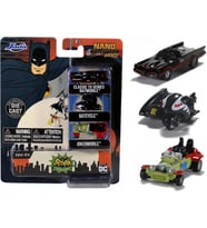 Jada Nano Hollywood Rides  Classic TV Series Batmobile Batcycle Jokermobile Model Araba