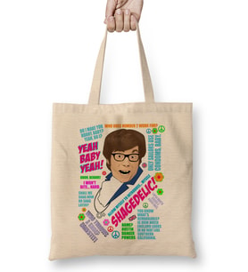 Austin Powers Quotes Bez Çanta Uzun Saplı